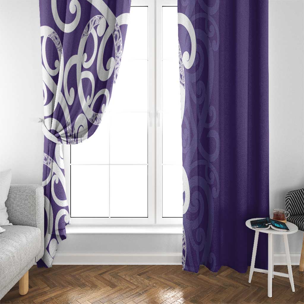 Violet Green Maori Window Curtain Koru Kowhaiwhai - Aussie Hoodie