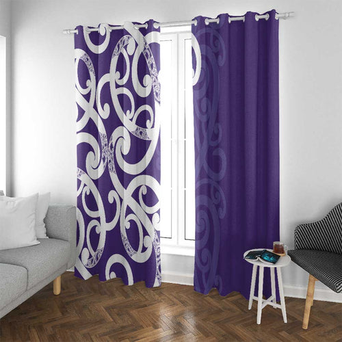 Violet Green Maori Window Curtain Koru Kowhaiwhai - Aussie Hoodie