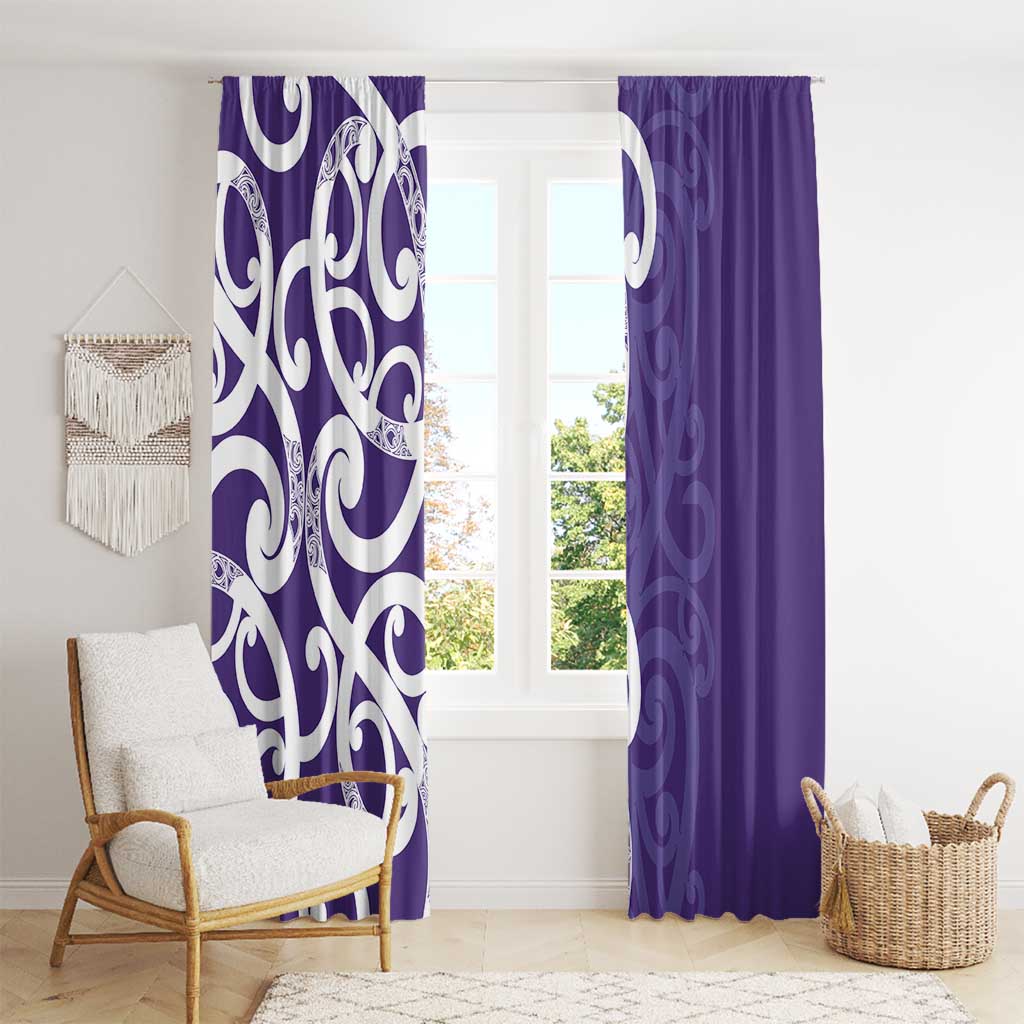 Violet Green Maori Window Curtain Koru Kowhaiwhai - Aussie Hoodie