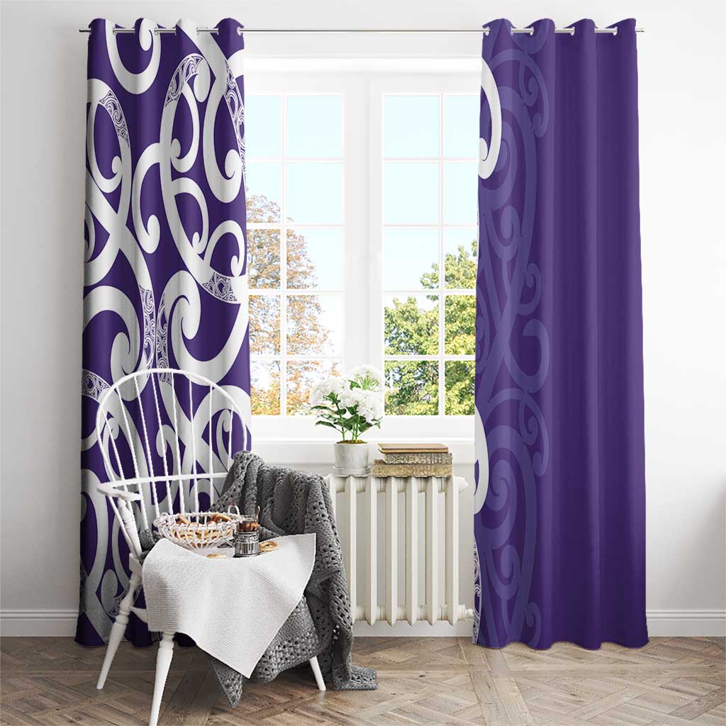 Violet Green Maori Window Curtain Koru Kowhaiwhai - Aussie Hoodie