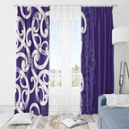 Violet Green Maori Window Curtain Koru Kowhaiwhai - Aussie Hoodie