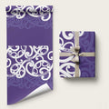 Violet Green Maori Wrapping Paper Koru Kowhaiwhai
