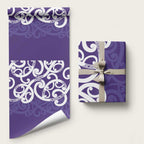Violet Green Maori Wrapping Paper Koru Kowhaiwhai