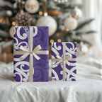 Violet Green Maori Wrapping Paper Koru Kowhaiwhai