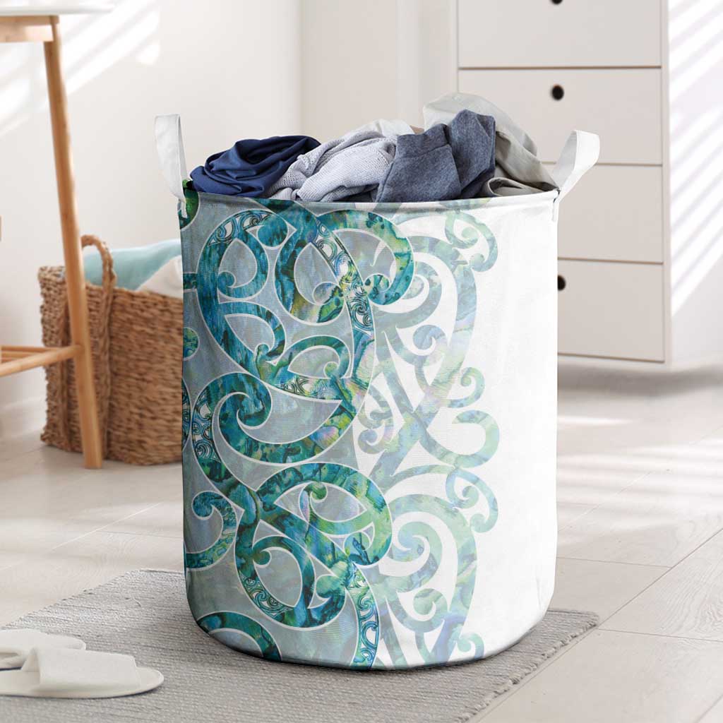 Paua Shell Maori Laundry Basket Koru Kowhaiwhai - Aussie Hoodie