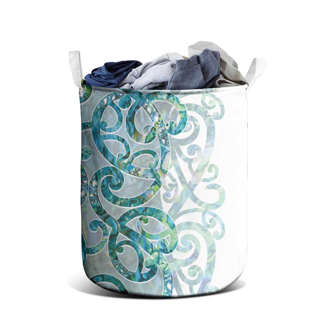Paua Shell Maori Laundry Basket Koru Kowhaiwhai - Aussie Hoodie