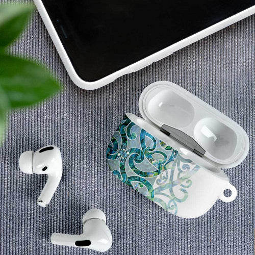 Paua Shell Maori AirPods Case Koru Kowhaiwhai - Aussie Hoodie