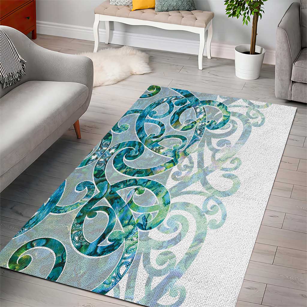 Paua Shell Maori Area Rug Koru Kowhaiwhai - Aussie Hoodie