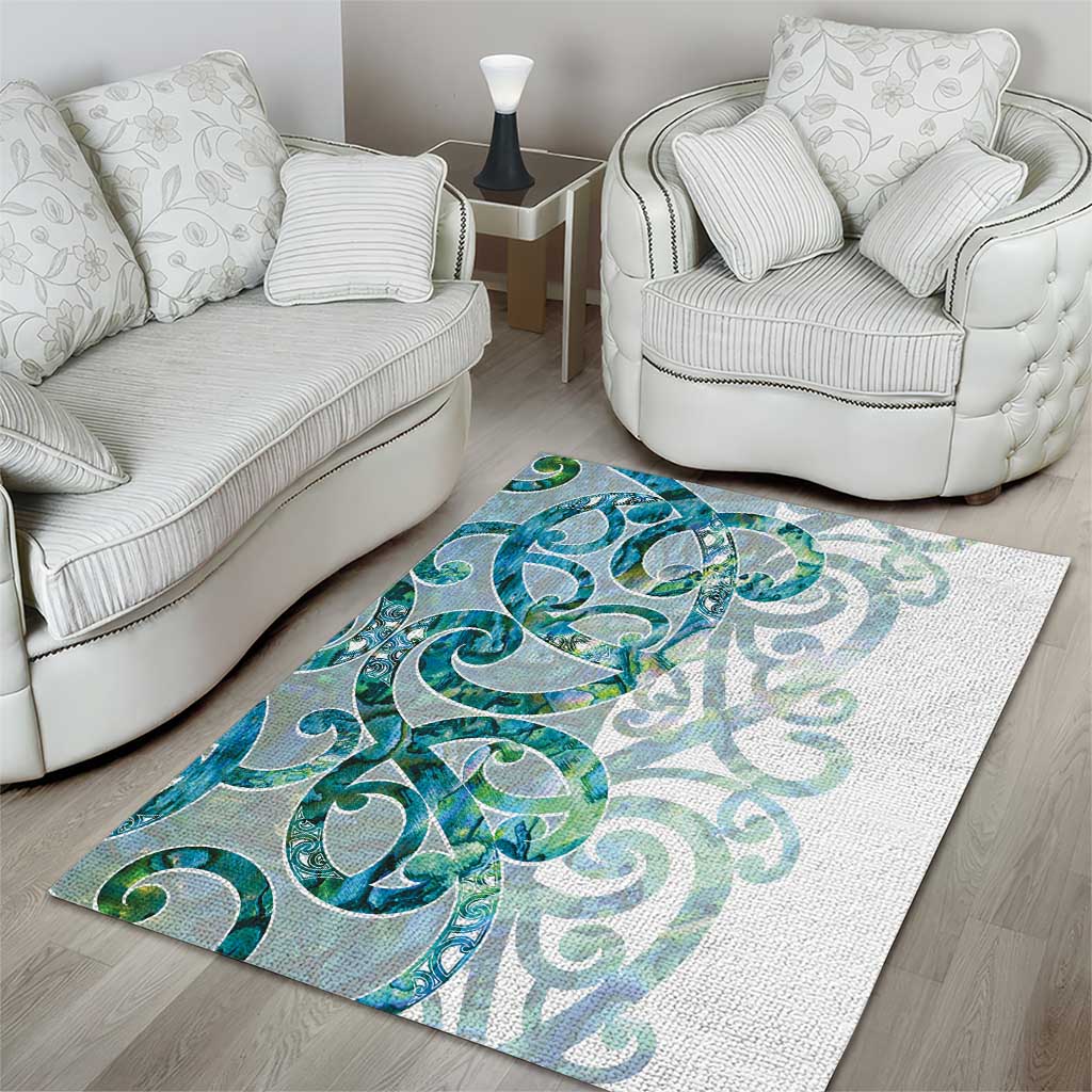 Paua Shell Maori Area Rug Koru Kowhaiwhai - Aussie Hoodie