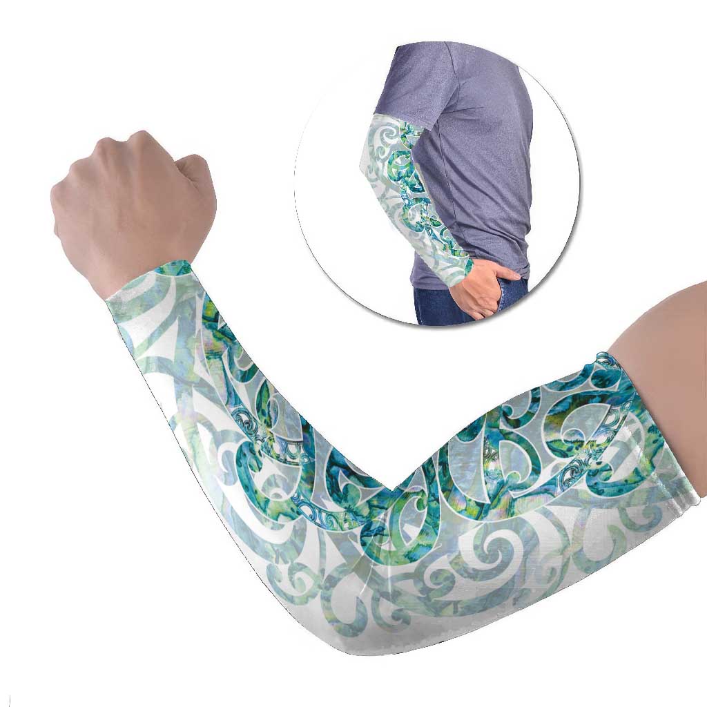 Paua Shell Maori Arm Sleeves Koru Kowhaiwhai - Aussie Hoodie