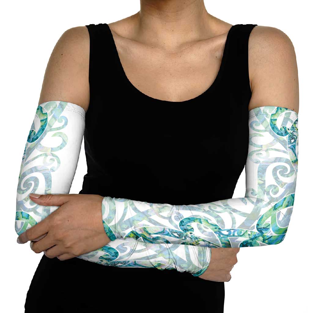 Paua Shell Maori Arm Sleeves Koru Kowhaiwhai - Aussie Hoodie