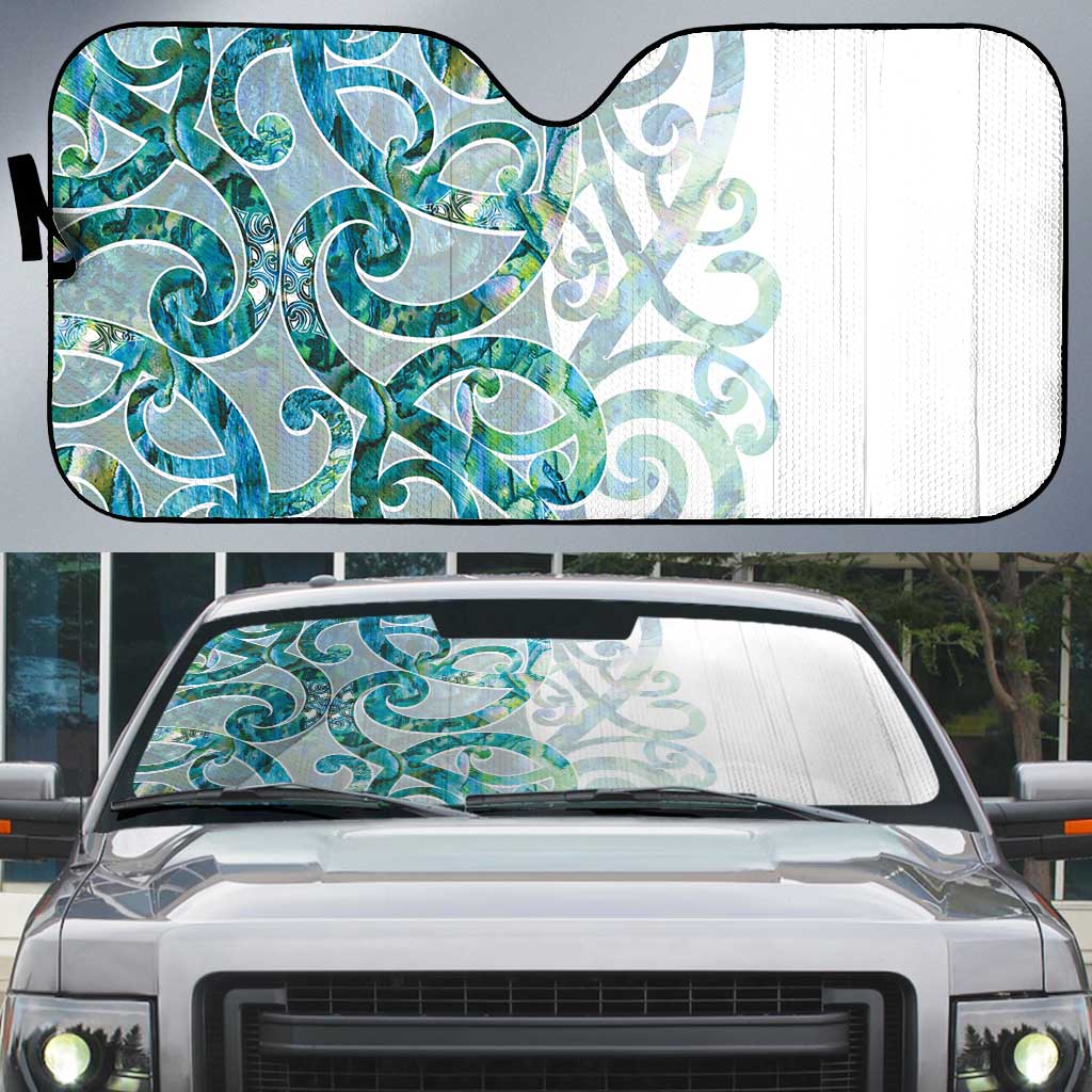 Paua Shell Maori Auto Sun Shade Koru Kowhaiwhai - Aussie Hoodie