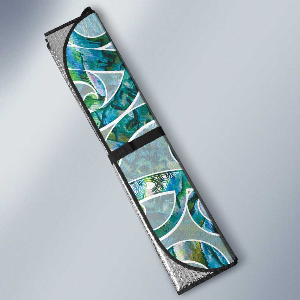 Paua Shell Maori Auto Sun Shade Koru Kowhaiwhai - Aussie Hoodie