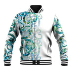 Paua Shell Maori Baseball Jacket Koru Kowhaiwhai - Aussie Hoodie