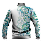 Paua Shell Maori Baseball Jacket Koru Kowhaiwhai - Aussie Hoodie