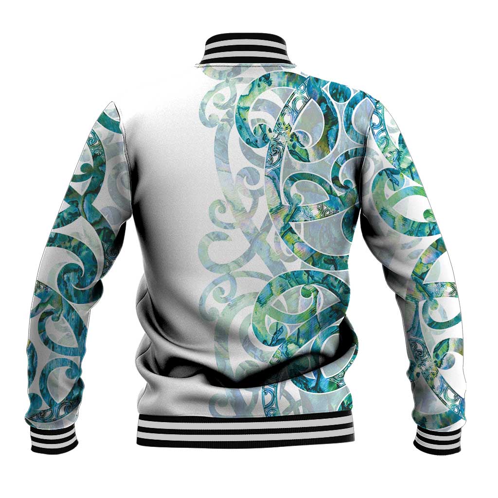 Paua Shell Maori Baseball Jacket Koru Kowhaiwhai - Aussie Hoodie