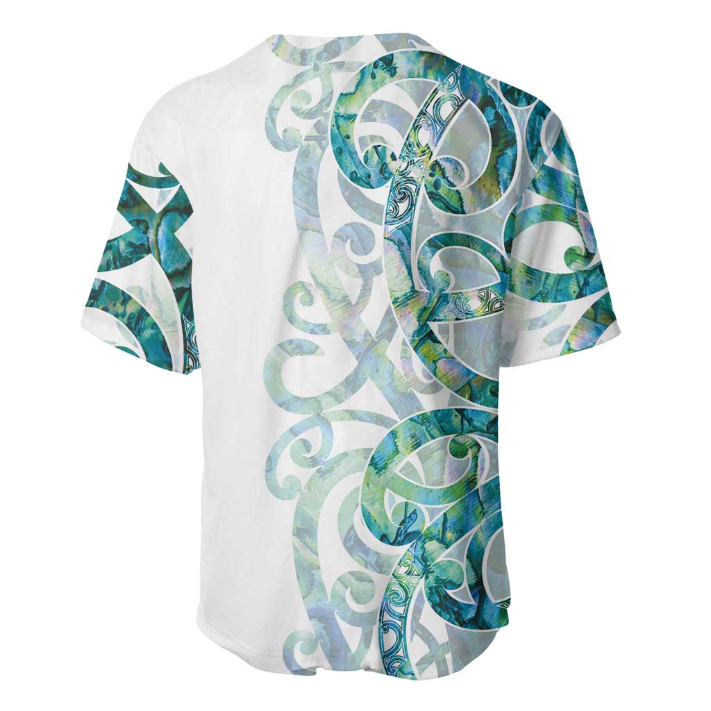Paua Shell Maori Baseball Jersey Koru Kowhaiwhai - Aussie Hoodie