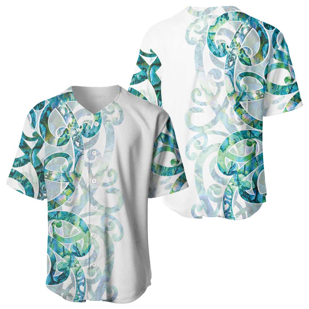 Paua Shell Maori Baseball Jersey Koru Kowhaiwhai - Aussie Hoodie