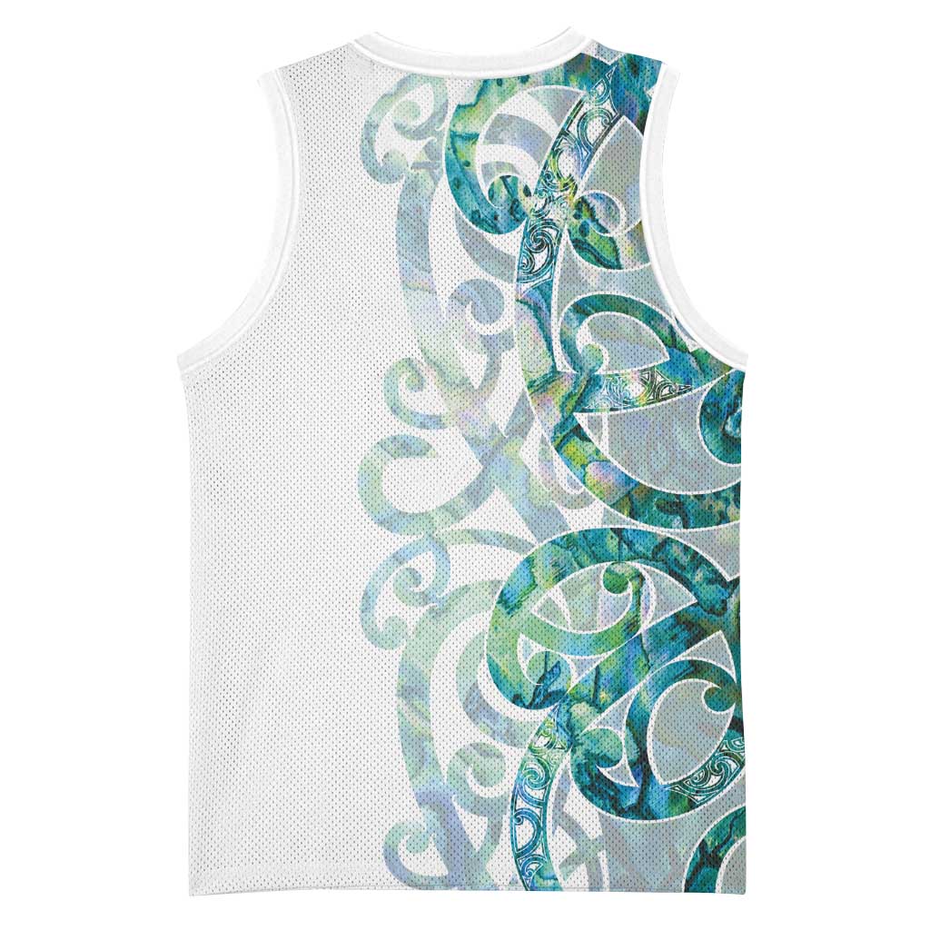Paua Shell Maori Basketball Jersey Koru Kowhaiwhai - Aussie Hoodie