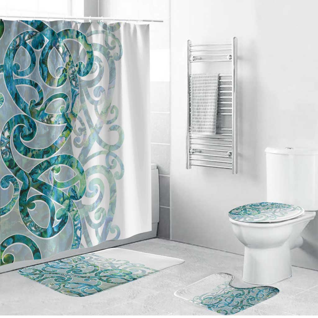 Paua Shell Maori Bathroom Set Koru Kowhaiwhai - Aussie Hoodie