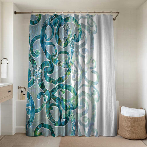 Paua Shell Maori Bathroom Set Koru Kowhaiwhai - Aussie Hoodie