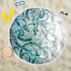 Paua Shell Maori Beach Blanket Koru Kowhaiwhai - Aussie Hoodie