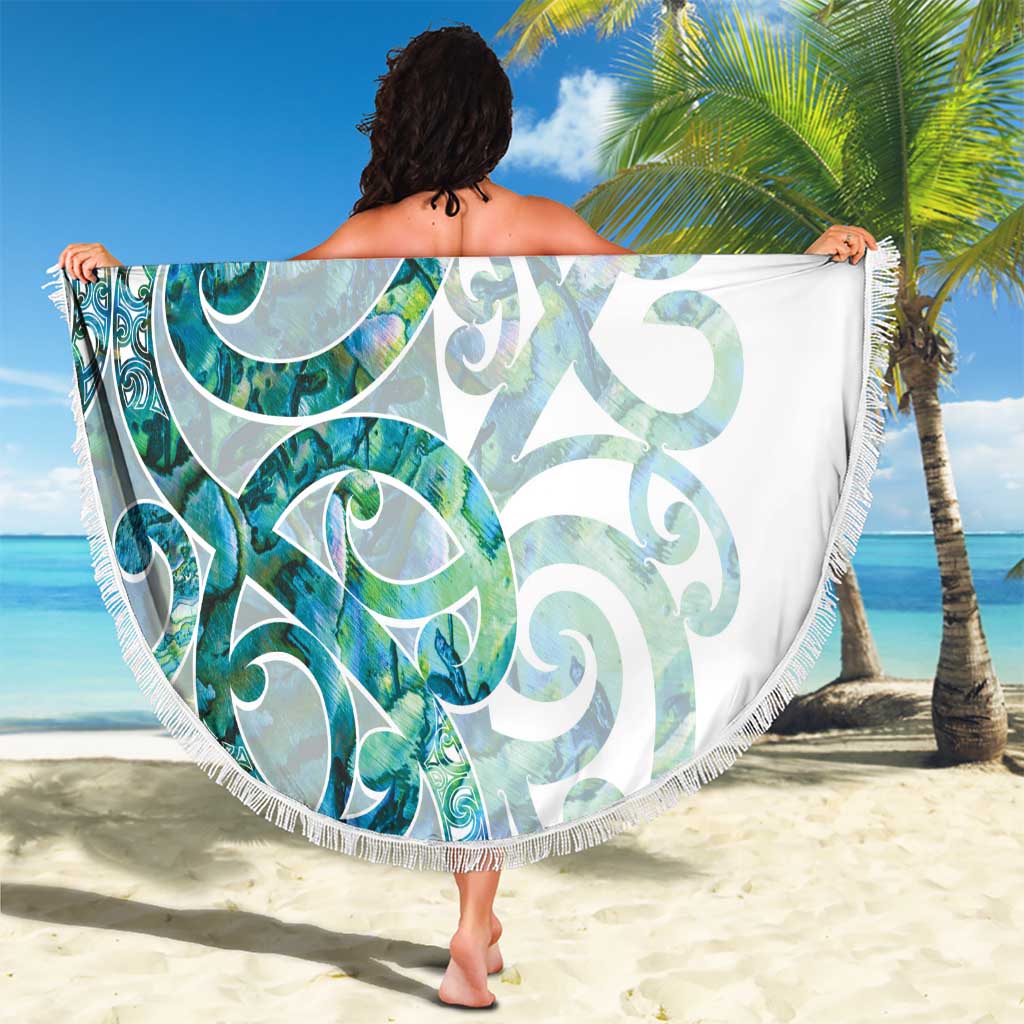 Paua Shell Maori Beach Blanket Koru Kowhaiwhai - Aussie Hoodie