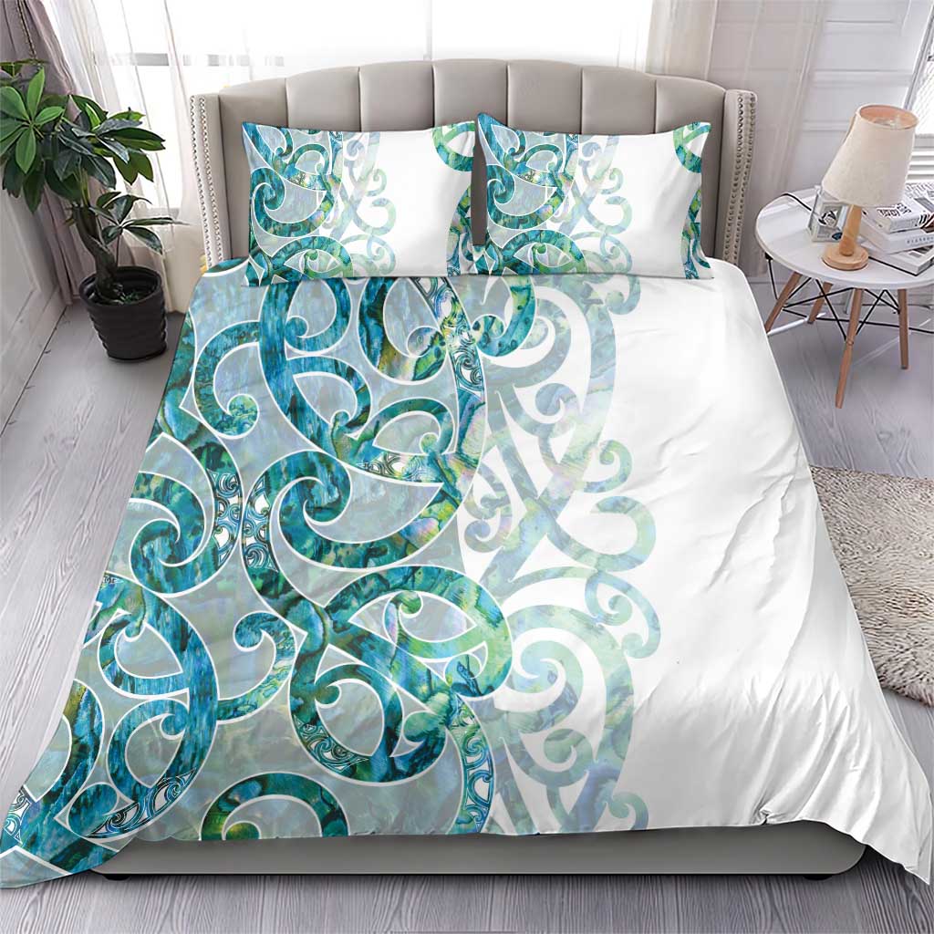 Paua Shell Maori Bedding Set Koru Kowhaiwhai - Aussie Hoodie