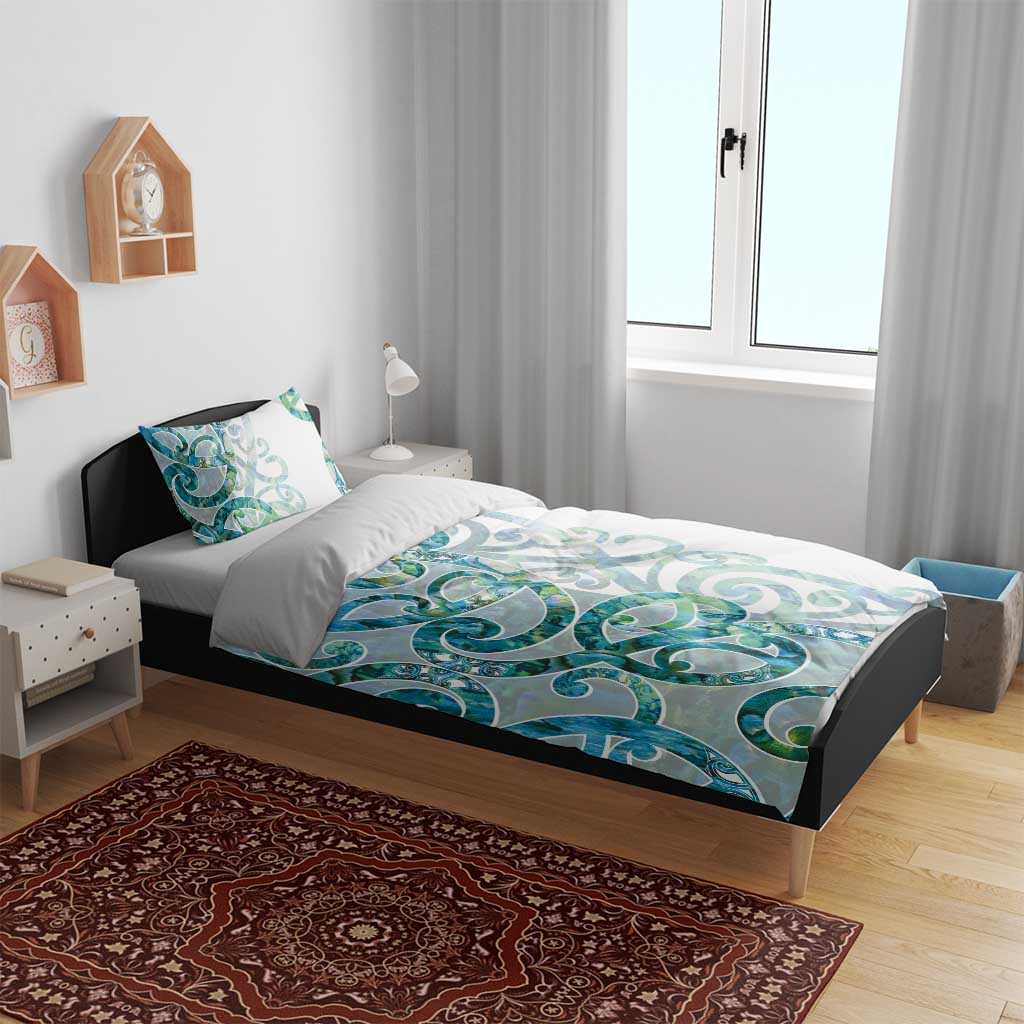 Paua Shell Maori Bedding Set Koru Kowhaiwhai - Aussie Hoodie