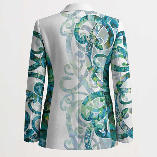 Paua Shell Maori Blazer Koru Kowhaiwhai - Aussie Hoodie