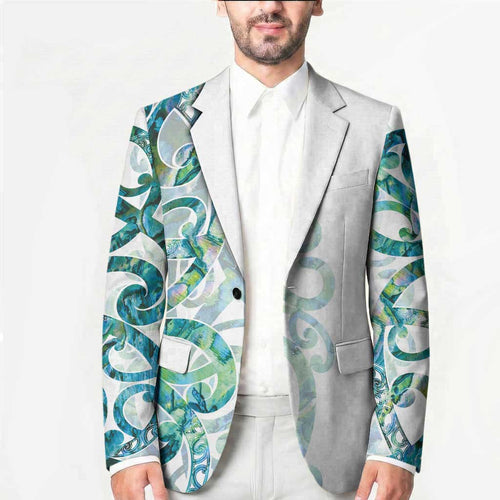 Paua Shell Maori Blazer Koru Kowhaiwhai - Aussie Hoodie
