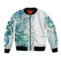 Paua Shell Maori Bomber Jacket Koru Kowhaiwhai - Aussie Hoodie