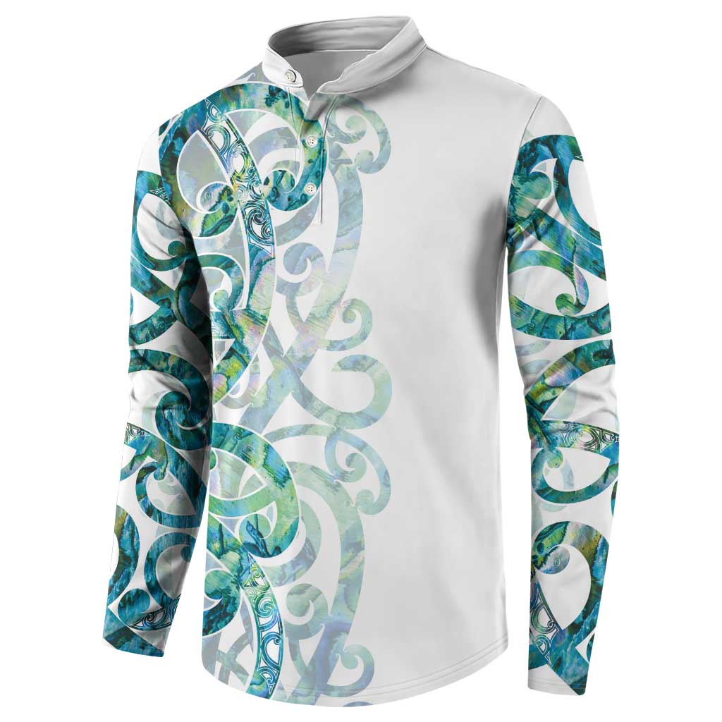 Paua Shell Maori Button Sweatshirt Koru Kowhaiwhai - Aussie Hoodie