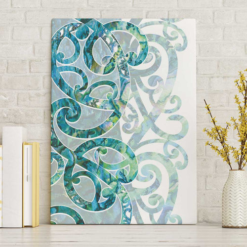Paua Shell Maori Canvas Wall Art Koru Kowhaiwhai - Aussie Hoodie
