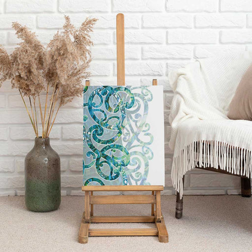 Paua Shell Maori Canvas Wall Art Koru Kowhaiwhai - Aussie Hoodie