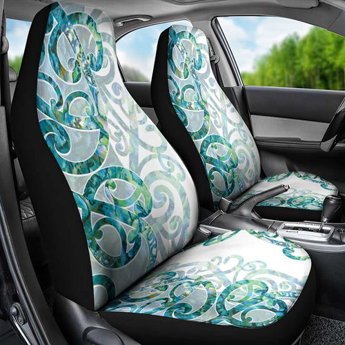 Paua Shell Maori Car Seat Cover Koru Kowhaiwhai - Aussie Hoodie