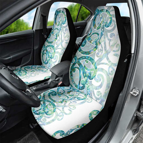 Paua Shell Maori Car Seat Cover Koru Kowhaiwhai - Aussie Hoodie
