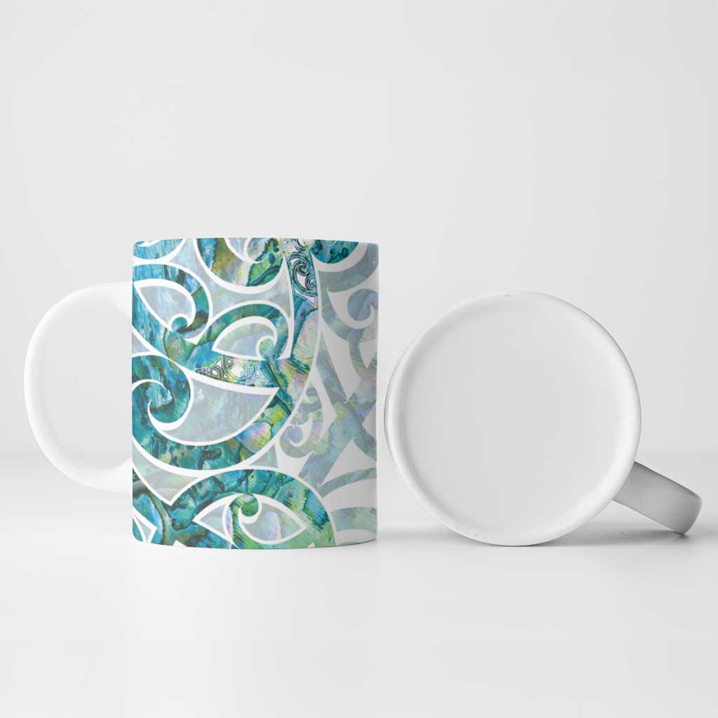 Paua Shell Maori Ceramic Mug Koru Kowhaiwhai - Aussie Hoodie