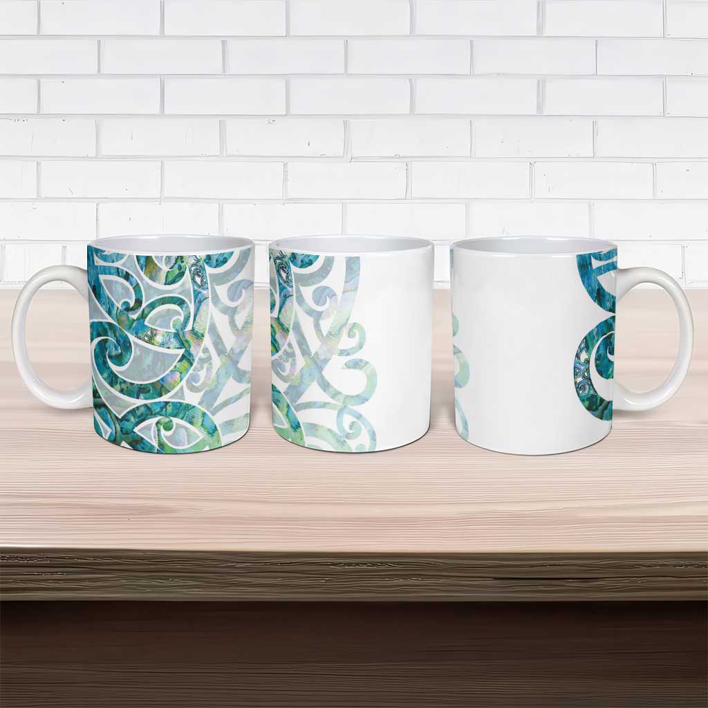 Paua Shell Maori Ceramic Mug Koru Kowhaiwhai - Aussie Hoodie