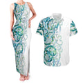 Paua Shell Maori Couples Matching Tank Maxi Dress and Hawaiian Shirt Koru Kowhaiwhai - Aussie Hoodie