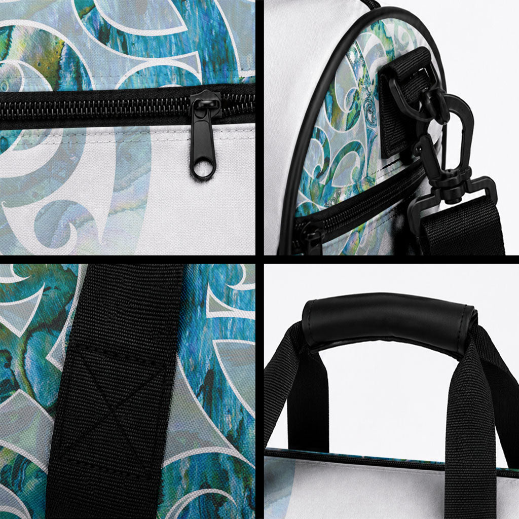 Paua Shell Maori Duffle Bag Koru Kowhaiwhai