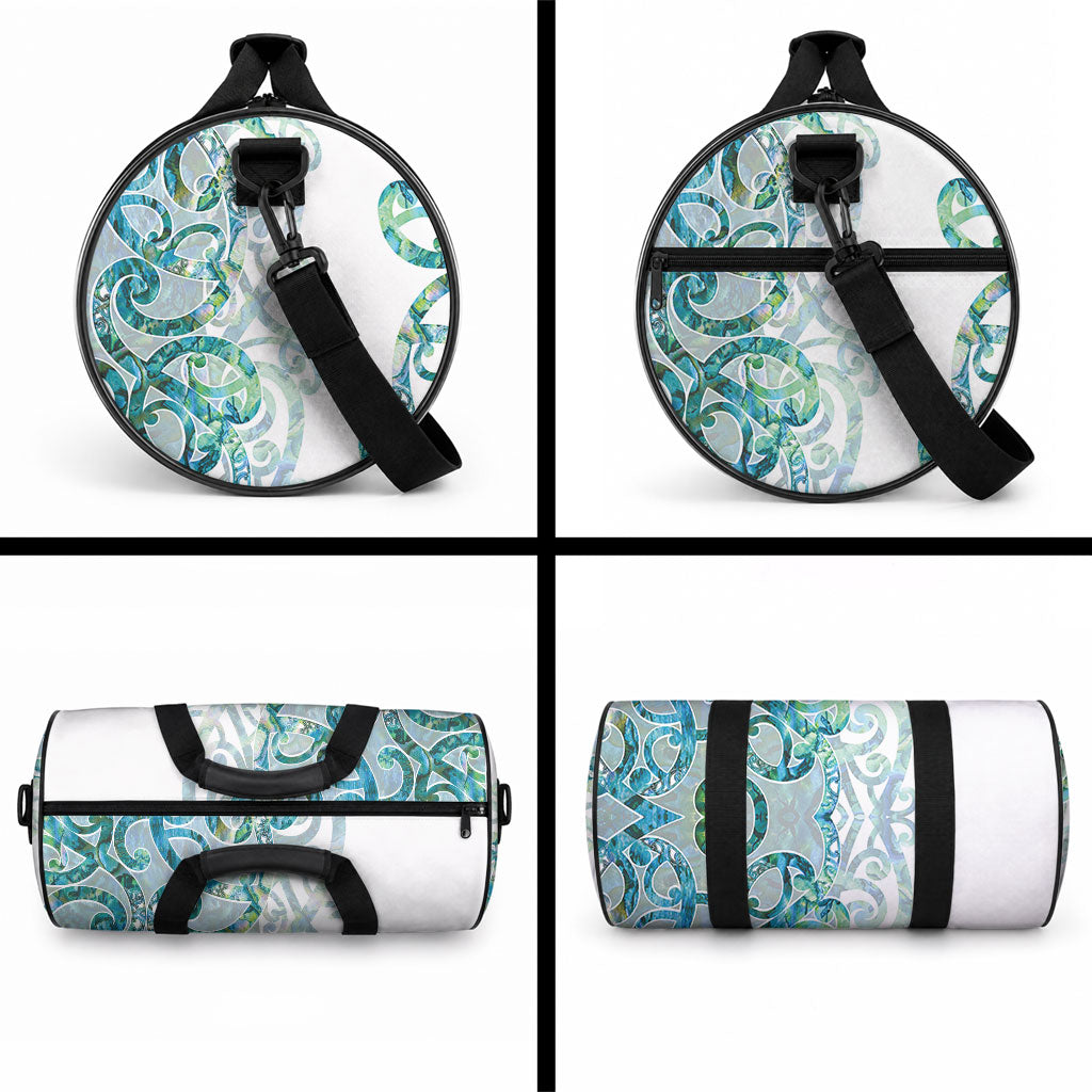Paua Shell Maori Duffle Bag Koru Kowhaiwhai
