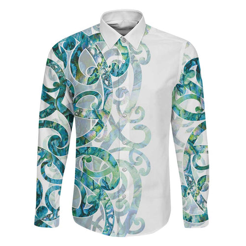 Paua Shell Maori Family Matching Off Shoulder Maxi Dress and Hawaiian Shirt Koru Kowhaiwhai - Aussie Hoodie