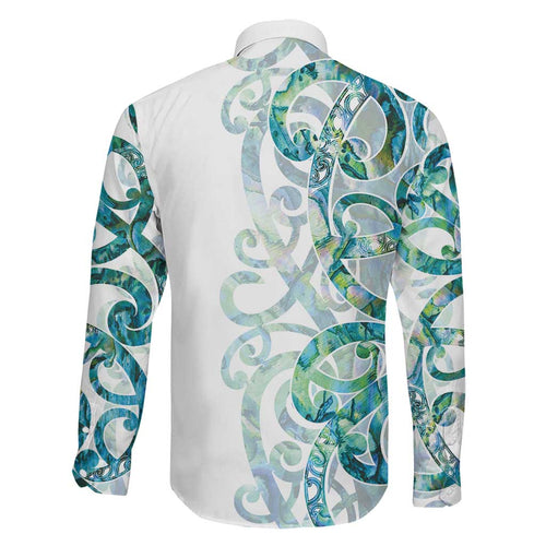 Paua Shell Maori Family Matching Off Shoulder Maxi Dress and Hawaiian Shirt Koru Kowhaiwhai - Aussie Hoodie