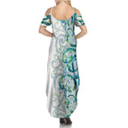 Paua Shell Maori Family Matching Summer Maxi Dress and Hawaiian Shirt Koru Kowhaiwhai - Aussie Hoodie