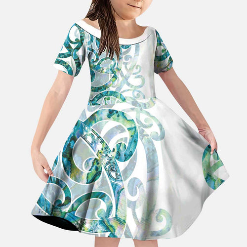 Paua Shell Maori Family Matching Tank Maxi Dress and Hawaiian Shirt Koru Kowhaiwhai - Aussie Hoodie