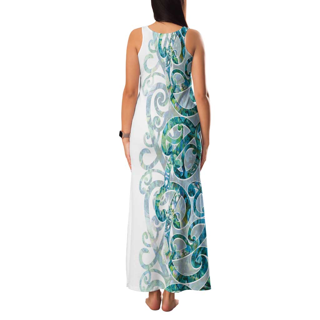 Paua Shell Maori Family Matching Tank Maxi Dress and Hawaiian Shirt Koru Kowhaiwhai - Aussie Hoodie