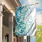Paua Shell Maori Garden Flag Koru Kowhaiwhai - Aussie Hoodie