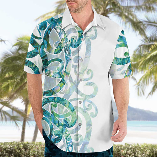 Paua Shell Maori Hawaiian Shirt Koru Kowhaiwhai - Aussie Hoodie