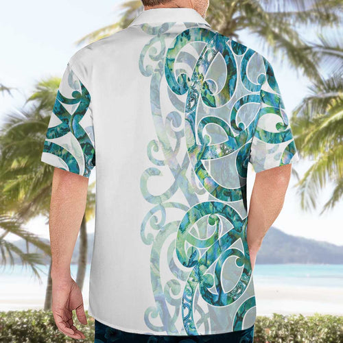 Paua Shell Maori Hawaiian Shirt Koru Kowhaiwhai - Aussie Hoodie